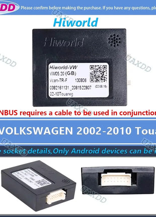 For VOLKSWAGEN 2 Din Car Golf Tour 7 6 Touareg PASSAT Tiguan Lamando POLO SCIROCCO Lavida Touran Sagitar BORA decoder canbus box