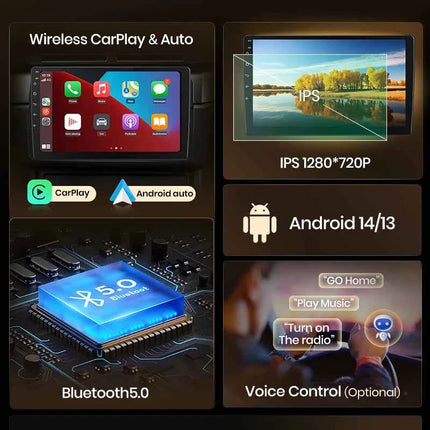 Junsun AI Wireless CarPlay for Apple Android Auto Car Radio For Peugeot 407 cc SW 407CC 2004 2005-2011 Navi BT DSP RDS GPS FM