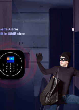 KERUI Sistema di Allarme di Sicurezza Domestica Supporto Alexa G12 Sistema di Allarme WIFI/GSM con App Telefono Sirena di Allarme Sensore PIR Tuya Smart APP
