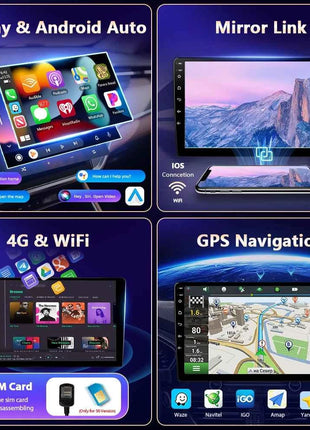 Camecho 6+128G Car Radio Wireless CarPlay Android Auto For Hyundai I10 2014-2017 Car Intelligent Systems GPS Stereo 4G WiFi RDS