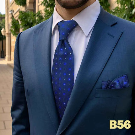 Set Cravatta e Fazzoletto Uomo Colorato 160cm - Accessori Matrimonio