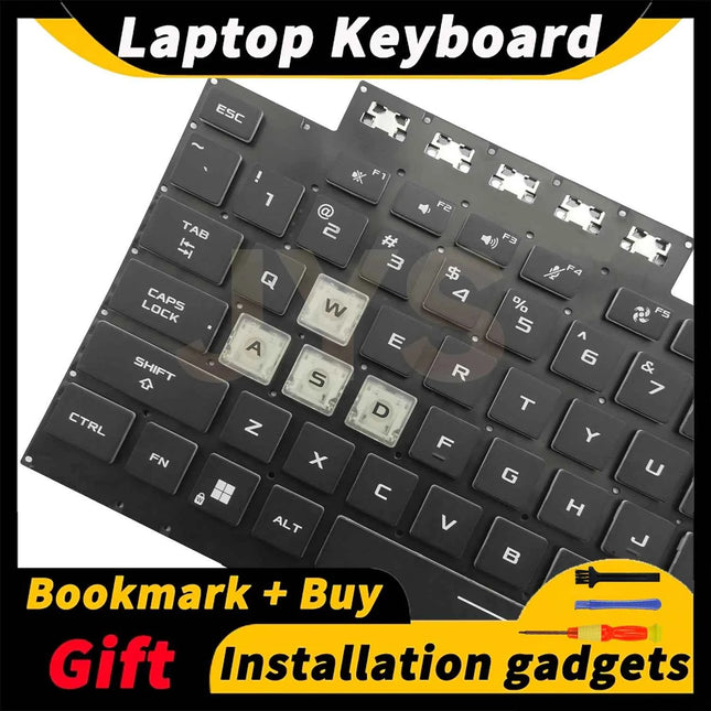 Suitable for ASUS FA506H FA506 FX506 FX706L FA706 F15 FA506Q FX506H FX506LH laptop replacement keyboard with backlit US layout