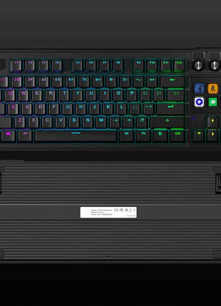 MRSVI K1 PRO Visual LCD AI Keyboard 80% Gaming Mechanical Keyboard Macro Red Axis Wired Detachable Cable RGB Backlight Hot Swap