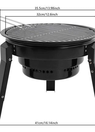 Portable Charcoal Grills Bbq Grill Barrel with Grill Accessories & Carry Bag for Camping, Garden, Bbq Party,Table Grill Charcoal