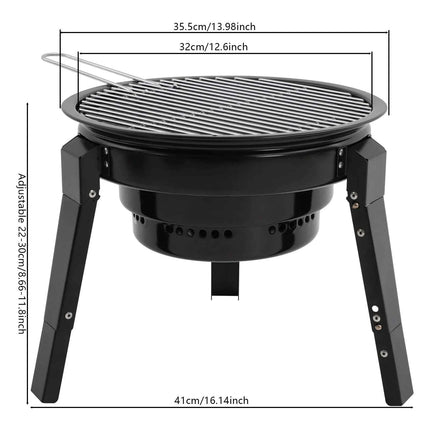 Portable Charcoal Grills Bbq Grill Barrel with Grill Accessories & Carry Bag for Camping, Garden, Bbq Party,Table Grill Charcoal