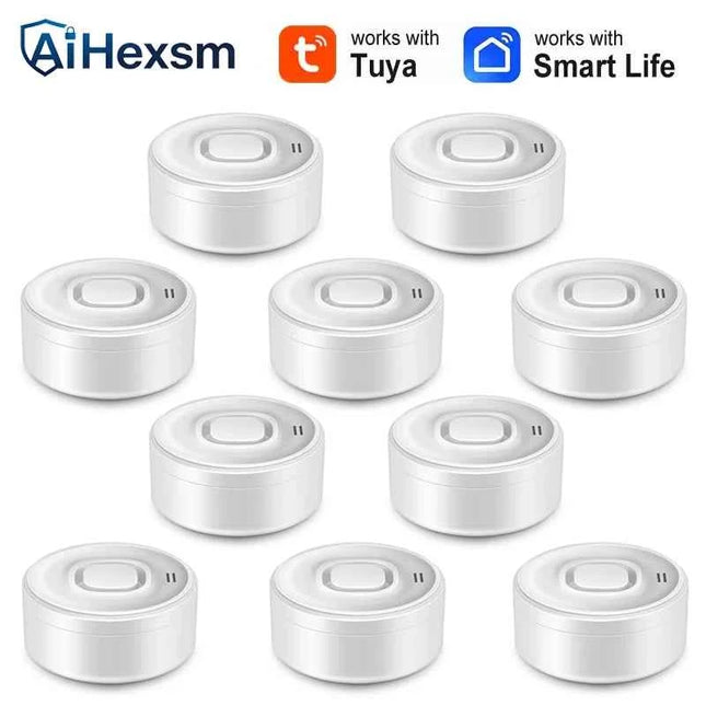 100DB Tuya WiFi Water Leakage Sensor Smart Home Water Leakage Detector Flood Alert Overflow Security Protection Via Smart Life