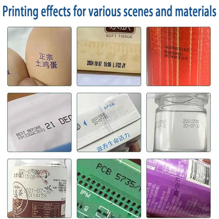 DCODE DC15 12.7mm Portable Handheld Inkjet Printer Mini Handheld Printer Non-encrypted QR Barcode Image Logo Date Coding Machine