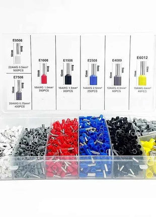 200-1900Pcs Electrical Tube Insulated Terminal VE Tubular Crimp Terminals Wire Cable Connector Ferrules Terminal Connectors