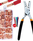 250 pz GT Tubo di Collegamento In Rame Filo Comune Piccolo Tubo di Rame Terminale Cavo Capocorda Bootlace Ghiera Kit con Pinze A Crimpare