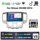 Podofo 9INCH AI Voice Android  2din Car Radio for NV200 NV 200 2009-2014 CarPlay Car Stereo Android Auto 4G GPS Navigation WiFi