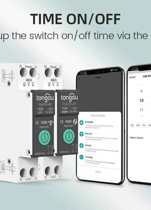 TUYA WiFi/ZigBee MCB Smart Circuit Breaker Over Current Under Voltage Protection Power Metering 1-63A Remote Control Switch