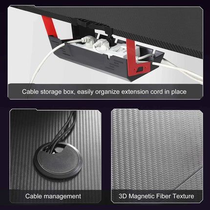 XXXL Large Corner Gaming Desk L Shape Gamer Computer Table RGB LED Lighted Table with Cup Holder and Headphone Hook