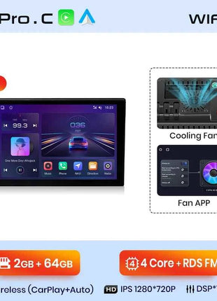 Junsun 7 9 10 inch Universal CarPlay Android Auto Car Radio For VW Fiat Renault Nissan Hyundai GPS Multimedia autoradio Stereo