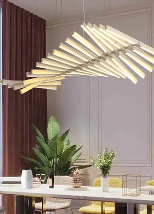 Lampadario moderno a soffitto a LED Creativo a lisca di pesce Soggiorno di lusso Luce Decorazione per interni per la casa Lampada a sospensione per sala da pranzo per ufficio