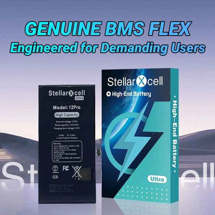 StellarXcell Ultra High Capacity Battery For iPhone7 8Plus 11 12Mini 13ProMax X XS XR 14plus 15Pro  show 100%healthy