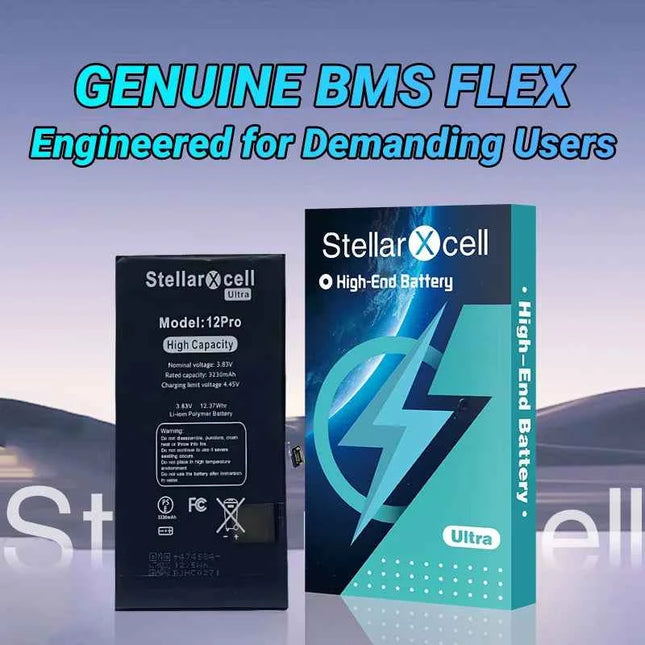 StellarXcell Ultra High Capacity Battery For iPhone7 8Plus 11 12Mini 13ProMax X XS XR 14plus 15Pro  show 100%healthy
