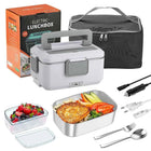2.5L 90W Electric Heating Lunch Box 12/24/220V Stainless Steel Liner Portable Food Heater Bento Box Food Container for Car Home