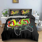 Gamepad Polyester Duvet Cover Set Colourful Button King Play Gamer Bedding Set Kids Teens Man Video Game for Child