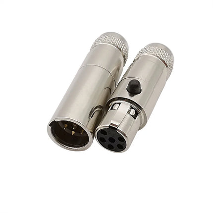 1 Coppia di Metallo Mini XLR 3/4/5/6 Spille Spina Femmina Maschio Martinetti Telaio Pannello Presa Audio Microfono Cavo di Saldatura connettore