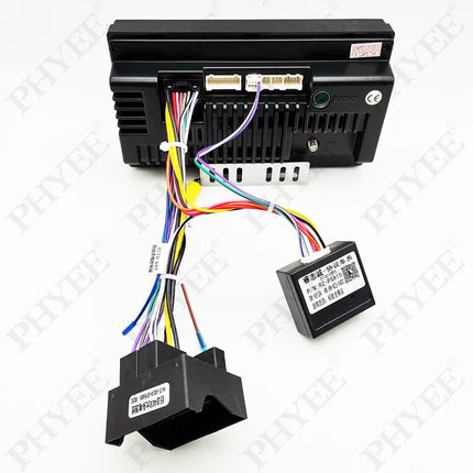 Kit di montaggio telaio pannello radio Android da 9" con decodificatore CAN Bus da 16 pin a cablaggio Quadlock per Peugeot 3008 2009-2015