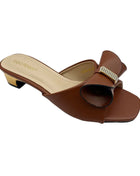 FABIO PENNY new design with plain bow elegant women's low-heeled slippers and mid-heeled sandals for dinner