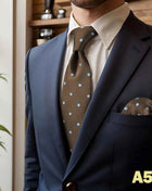 Set Cravatta e Fazzoletto Uomo Colorato 160cm - Accessori Matrimonio