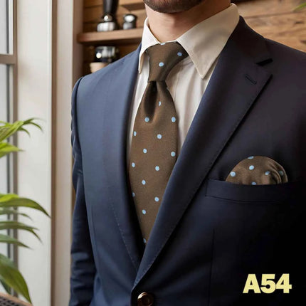 Set Cravatta e Fazzoletto Uomo Colorato 160cm - Accessori Matrimonio