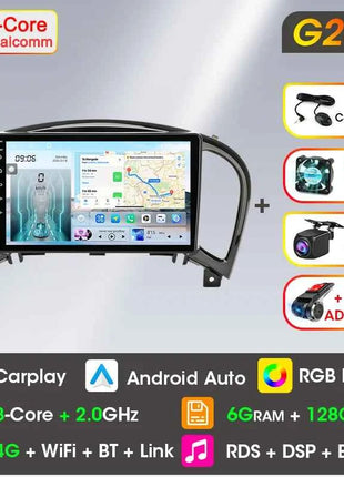 Srnubi Car Radio for Nissan Juke YF15 2010 - 2014 Carplay 4G Multimedia Video Player Navigation GPS WIFI Android Auto Autoradio