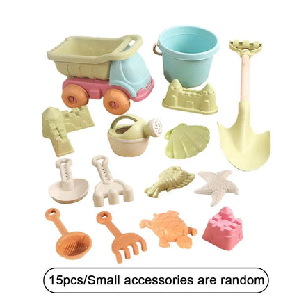 Set di giocattoli da spiaggia per bambini, in plastica resistente, set di giochi estivi per piscina e spiaggia, strumenti per giocare sulla sabbia all'aperto per ragazzi e ragazze, giocattolo da spiaggia