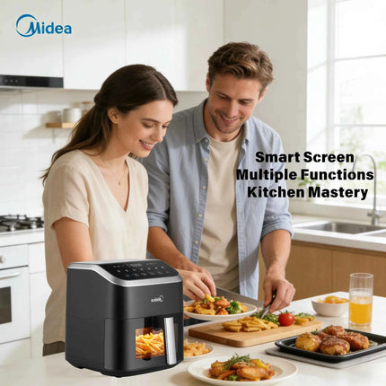 Friggitrice ad Aria Midea Smart 5L - Circolazione Aria Calda, Finestra, Senza Olio