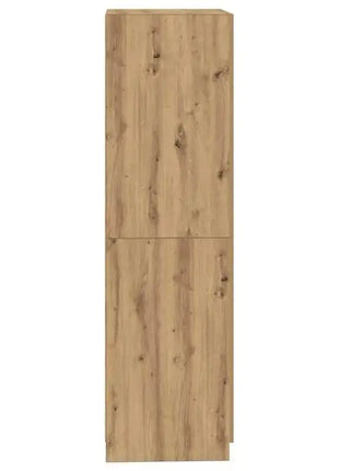 Armadio in rovere artigianale 80x52x180 cm in legno ingegnerizzato, armadio autoportante con vani contenitori, finitura rovere artigianale