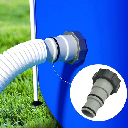 Adattatore per Piscina, Connettore a Serpentina da 32/38mm a Filettatura da 2 Pollici, 2 Pezzi, Adattatore per Pompa Filtro a Sabbia Intex Bestway