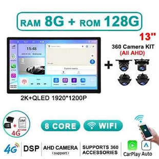 7" 9" 10" Universal Android 14 Auto Carplay Car Radio For VW Volkswagen Nissan Hyundai 2 DIN Autoradio Stereo Multimedia Player