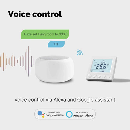 MOES WiFi Smart Thermostat for Floor Heating & Boiler, Tuya App Remote Control, Compatible with Alexa Google Home, Programmable