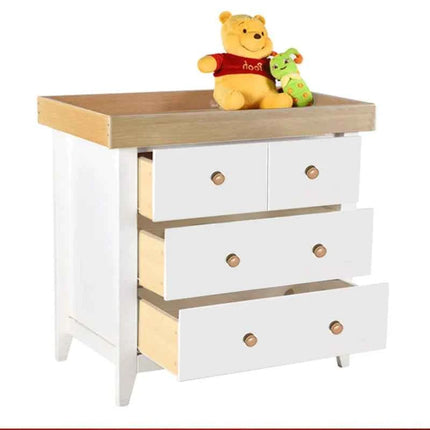 Portable 2 in 1 Nursery Solid Wood Wooden Changing Tray  Diaper Baby Bath Wooden Baby Changing Table With Drawers