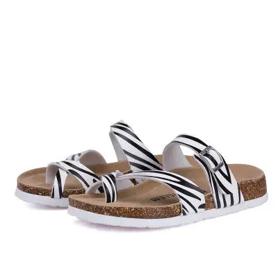 28 colori New Summer Beach Infradito in sughero Sandali Donna Pu Leather Colore misto Scarpe da pantofola per San Valentino all'aperto