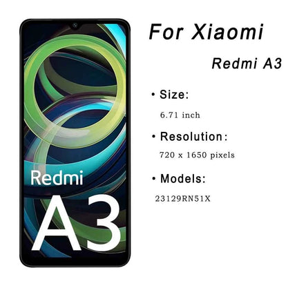 LCD Per Xiaomi Redmi A3 23129RN51X Display Touch Screen Digitizer Assembly Parti di Ricambio Digitali per Redmi A3 Schermo LCD