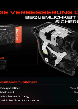 Frankberg 1x Serratura Porta Anteriore Destra per BMW 2 Active Tourer F45 F46 G11 G12 F48 F39 F15 F85 F16 F86 MINI F55 F56 51217477694