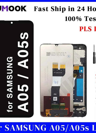 Schermo A05 per SAMSUNG A05S A057 Display LCD Touch Screen Digiziter Assembly per Samsung A05 A055 con cornice Display LCD