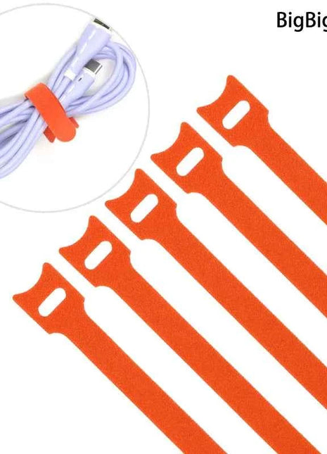 Fascette per cavi rilasciabili Organizzatore di cavi Arancione 150 200 250 mm Cinghie con gancio in nylon Avvolgere Zip Bundle Fasciatura Fascetta Fissaggio in plastica