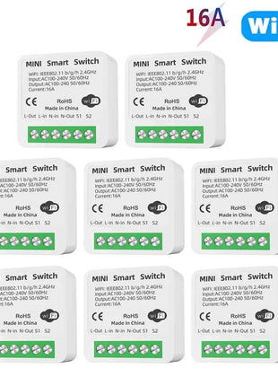 16A Tuya WiFi Smart Switch 2-way Control with Energy Monitor Switch Mini Smart Breaker Smart Life Control  Alexa Via Google Home
