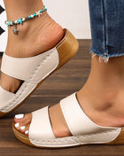 Women's Sandals Casual Summer Heels Women's Shoes Low Platform Sandals Indoor Outdoor Slippers Summer Heeled Footwear