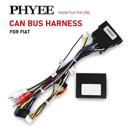 Cablaggio ISO decodificatore CAN Bus, ritenzione SWC RCA P&P 16 pin Android per auto, per Fiat 500 2007-2015 Panda 169 Uno Palio Ypsilon