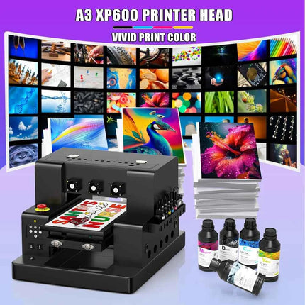 For Epson XP600 A3 UV Printer with XP600 Printhead UV Flatbed Printer A3 UV Sticker Printer For Bottle Case Acrylic Glass Print