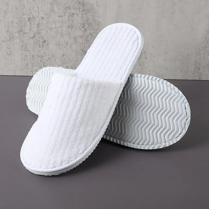 5 paia/lotto uomo donna usa e getta hotel pantofole per gli ospiti scivoli in cotone casa viaggio SPA pantofola ospitalità economici indoor slip-on