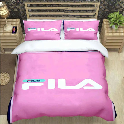 Hot Logo Print Bedding Sets Bed Supplies Set  Comforter Set  Teens Girls Cartoon Twin Single Kid  F-Fila Luxury Gift