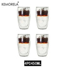 Set Tazze in Vetro a Doppia Parete Borosilicato Termoresistente per Tè Caffè Succo e Acqua
