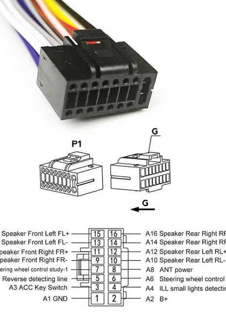 Cablaggio di Prolunga a 16 Pin, Plug and Play, Lunghezza 300mm, 10 Pezzi/Lotto, Adattatore per Autoradio Android a 16 Pin