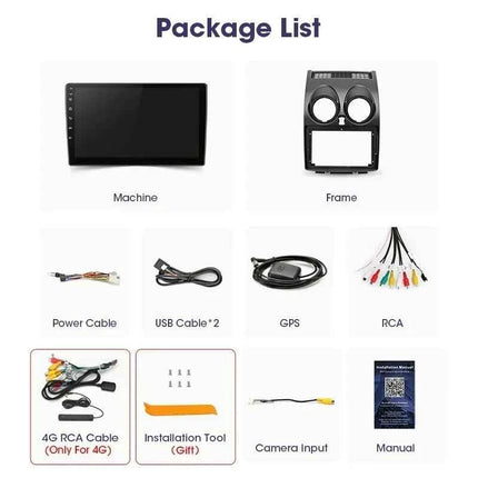 Srnubi Android Qualcomm 8 Core Carplay Auto Stereo For Nissan Qashqai J10 2006 - 2013 Carplay 4G GPS Wifi Car Multimedia