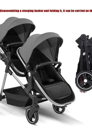 2025 New Foldable, Multifunctional Twin Stroller That Can Be Disassembled Into A Lightweight Baby Bike. Shipping Within The EU